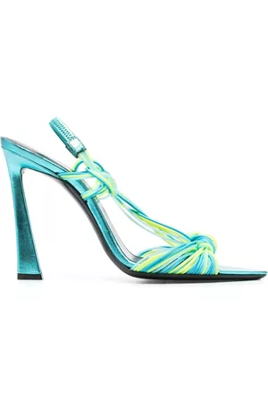 Saint Laurent Women Sandals - Gippy 120mm knot-detail pumps