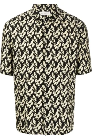Saint Laurent Abstract-print cotton shirt