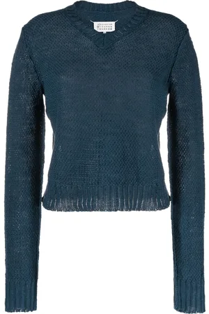 Maison Margiela V-neck basket-weave jumper