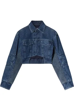 OFF-WHITE Cut-out motorcycle denim jacket