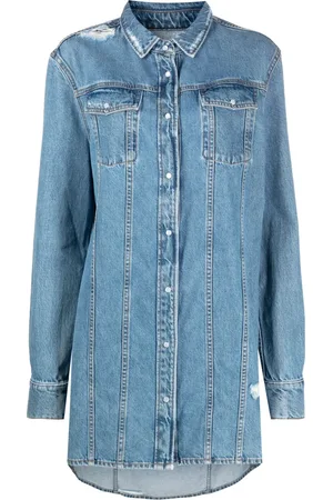 IRO Long denim shirt jacket