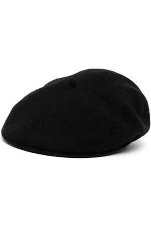 Marine Serre Women Hats - Logo-embroidered wool beret