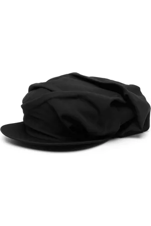 YOHJI YAMAMOTO Men Hats - Draped cotton-wool beret