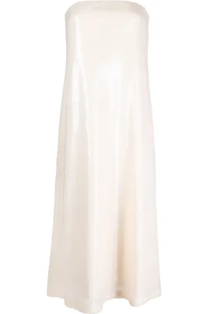 Rokh Shimmer semi-sheer midi dress