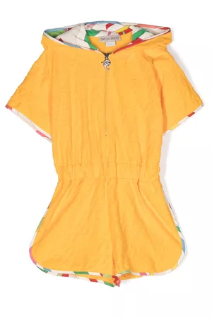 PUCCI Junior Girls Playsuits - Monogram-pattern hooded playsuit