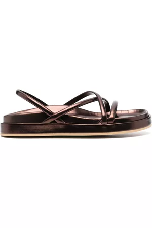 P.a.r.o.s.h. Women Sandals - Metallic-effect leather sandals