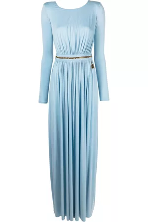 Elisabetta Franchi Women Party Dresses - Long-sleeve belted gown