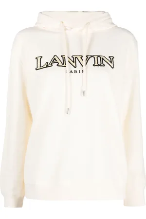 Lanvin Embroidered-logo cotton hoodie