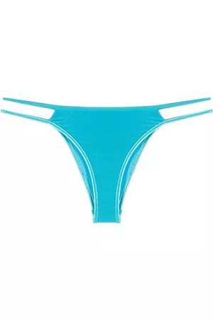Moschino Women Bikini Bottoms - Metallic-finish brazilian bikini brief