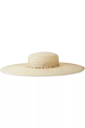Le Mont St Michel Women Hats - Bianca bead-embellished straw sun hat
