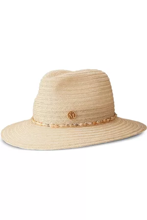 Le Mont St Michel Women Hats - Henrietta shell-embellished straw fedora