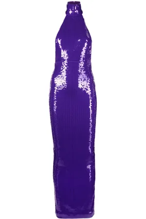 LAQUAN SMITH Halterneck sequin gown