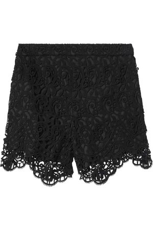 Burberry High-waisted macramé lace shorts