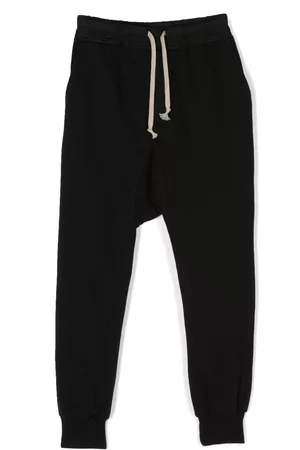 Rick Owens Drawstring-waist cotton track pants