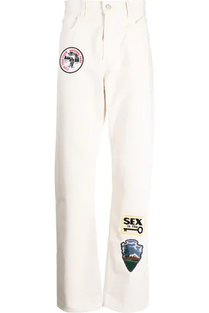 CARNE BOLLENTE Patch-details straight-leg trousers