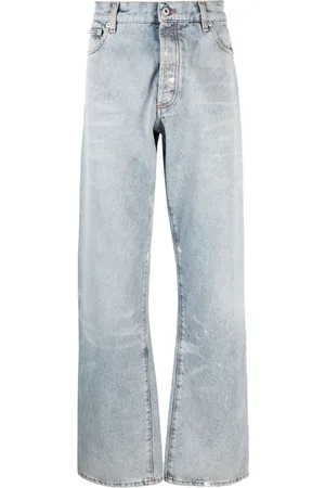 Heron Preston Distressed wide leg jeans
