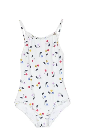 BONPOINT Cherry-print swimsuit