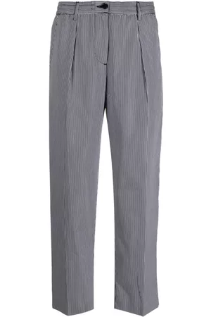 Aspesi Women Pants - Striped straight-leg trousers