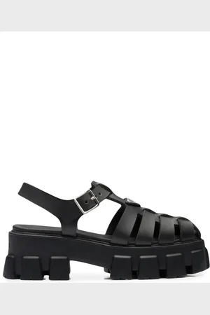 Prada 70mm Monolith caged rubber sandals