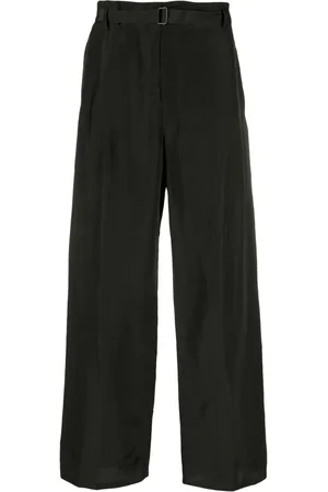 LEMAIRE Belted cotton trousers
