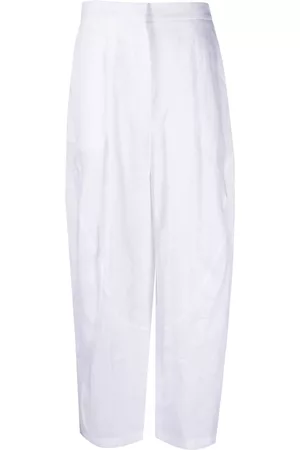 LARDINI Women Pants - High-waisted linen trousers