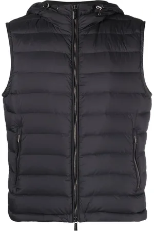 MOORER Zipped hooded gilet