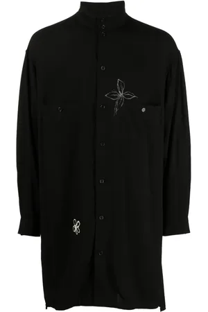 YOHJI YAMAMOTO Flower-doodle long shirt
