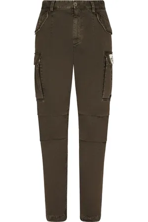 Dolce & Gabbana Logo-patch cotton cargo pants