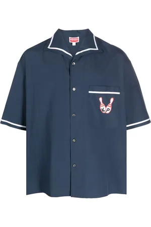 Kenzo Bowling Elephant-embroidered poplin shirt