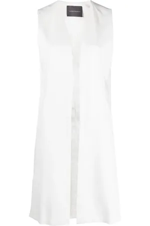 LORENA ANTONIAZZI Sleeveless V-neck coat