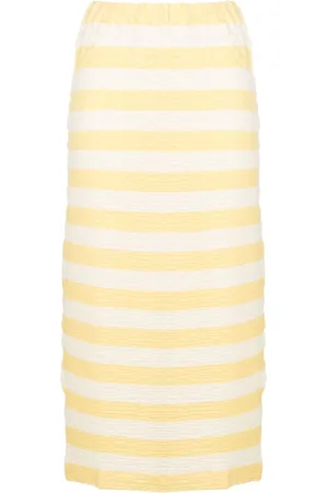 SUNNEI Stripe-pattern straight midi skirt