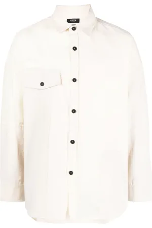 FIVE CM Plain buttoned cotton shirt