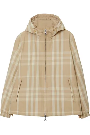 Burberry Vintage-check pattern hooded jacket