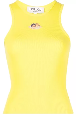 Fiorucci Women Vests & Camis - Logo-patch sleeveless top
