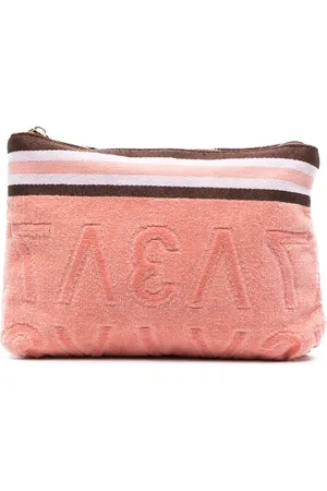 V°73 Embossed-logo cotton wash bag