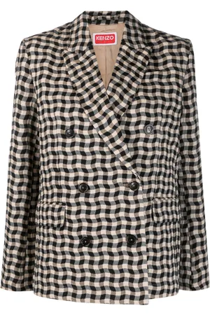 Kenzo Wavy Check double-breasted blazer