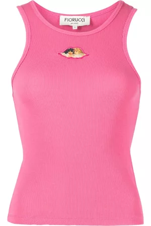 Fiorucci Women Vests & Camis - Logo-patch sleeveless top