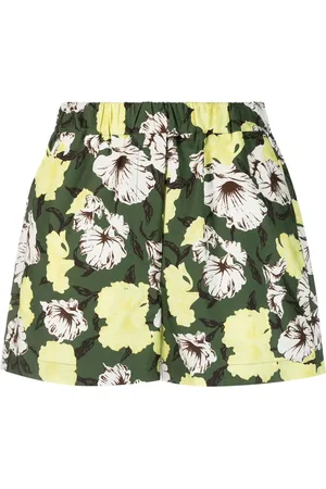 Msgm Floral-print cotton shorts