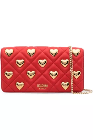 Moschino Women Clutches - Quilted heart-detailing clutch bag