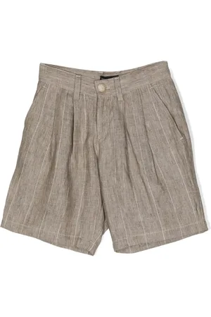 Emporio Armani Striped linen shorts