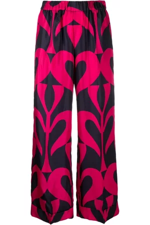 P.a.r.o.s.h. Women Pants - Graphic-print high-waisted trousers