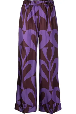 P.A.R.O.S.H. Graphic-print high-waisted trousers