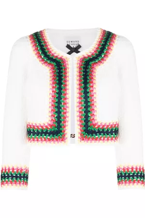 Edward Achour Paris Women Jackets - Contrast-trim cropped tweed jacket