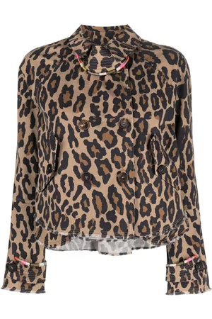 Bazar Deluxe Women Jackets - Leopard-print double-breasted jacket