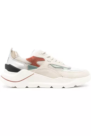 D.A.T.E. Women Sneakers - Colour-block panelled leather sneakers