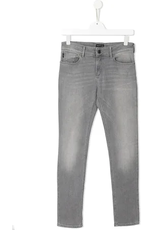 Emporio Armani Bleached-effect five pocket jeans