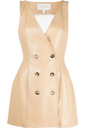 MATÉRIEL by Aleksandre Akhalkatsishvili Backless faux-leather mini dress