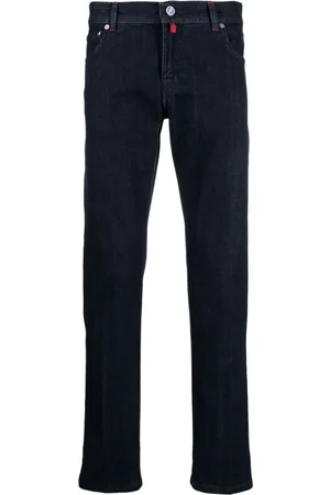 Kiton Mid-rise straight-leg jeans