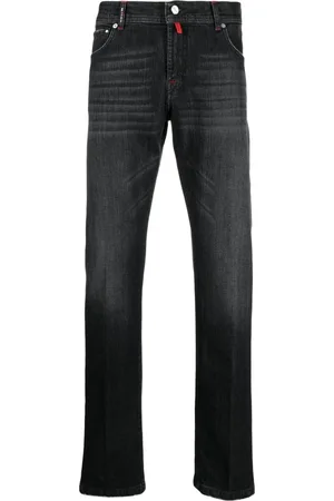 Kiton Mid-rise straight-leg jeans