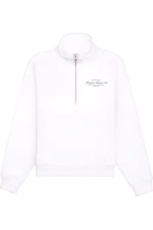 Sporty & Rich Logo-print half-zip sweatshirt